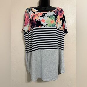 Glitzy Girl boutique, size 2x, colorful t shirt.